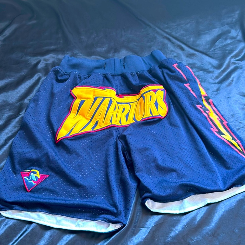 Just Don Golden State Warriors Navy Shorts slightly used